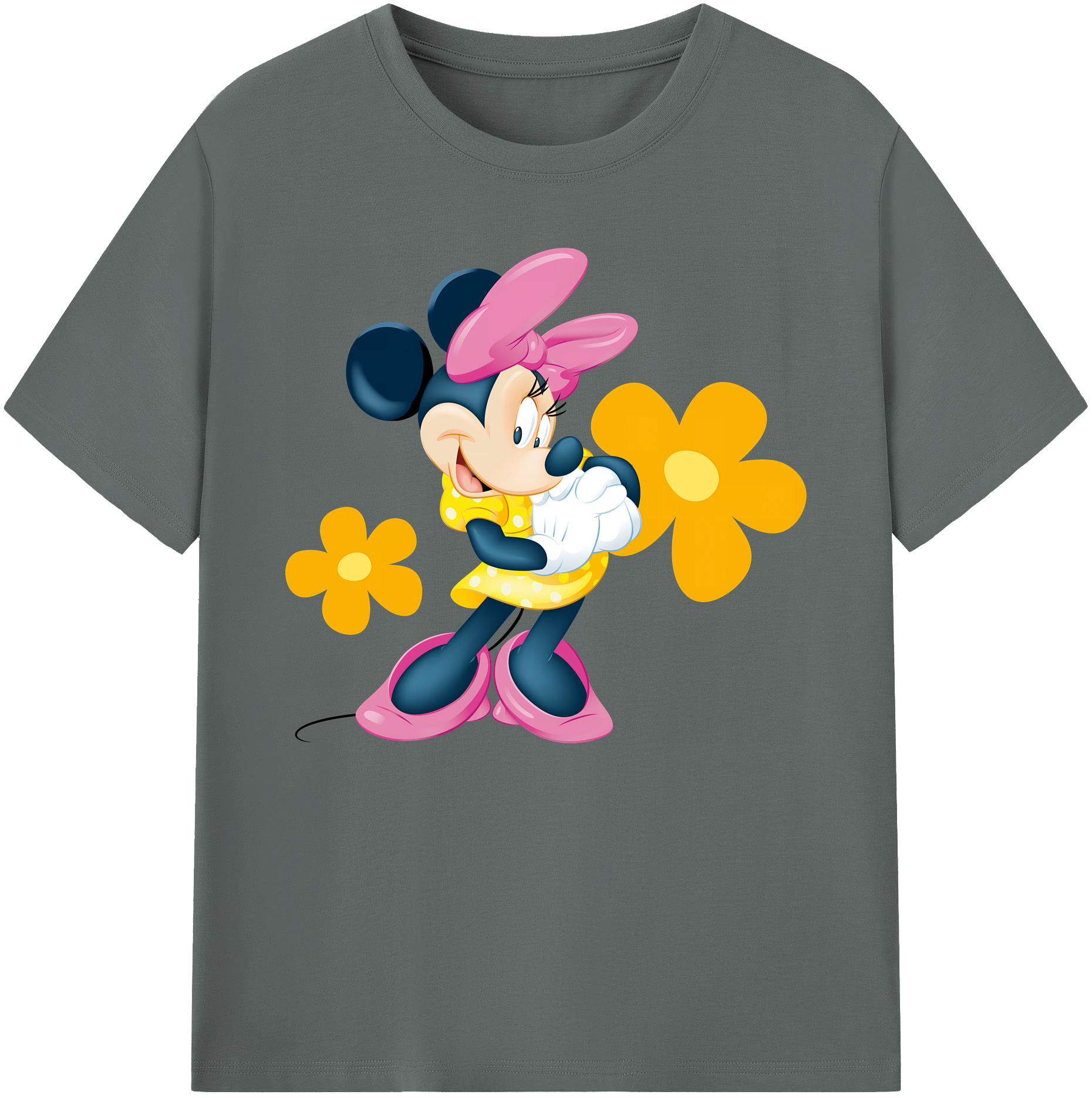 ミッキーマウス Mickey Mouse 綿100％ メンズ半袖Tシャツ｜肌触りやわらか＆通気性